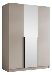 Gardróbszekrény Closico Decoron II, Laminált forgácslap, 215x150x58cm, Fekete, Kasmír