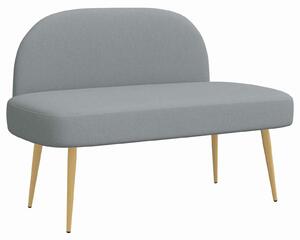 VidaXL Kárpitozott pad háttámlával Világosszürke 110 x 60 x 76 cm