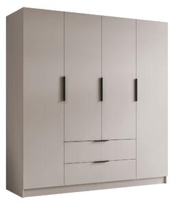 Gardróbszekrény Closico Cadron I, Laminált forgácslap, 216x200x60cm, Kasmír, Fekete