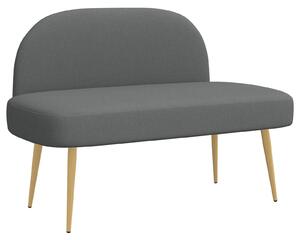 VidaXL Kárpitozott pad háttámlával Sötétszürke 110 x 60 x 76 cm