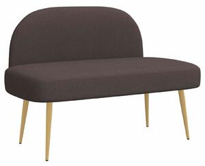 VidaXL Kárpitozott pad háttámlával sötétbarna 110 x 60 x 76 cm