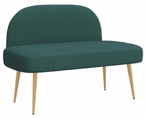 VidaXL Kárpitozott pad háttámlával Sötétzöld 110 x 60 x 76 cm