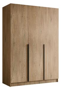 Gardróbszekrény Closico Decoron I, Laminált forgácslap, 215x150x58cm, Fekete, Cremona tölgy