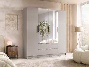 Gardróbszekrény Closico Cadron II, Laminált forgácslap, 216x200x60cm, Kasmír, Fekete