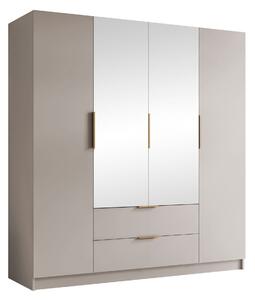 Gardróbszekrény Closico Cadron II, Laminált forgácslap, 216x200x60cm, Kasmír, Aranysárga