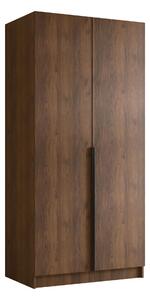 Gardróbszekrény Closico Staton I, Laminált forgácslap, 215x100x58cm, Fekete, Dió