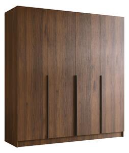 Gardróbszekrény Closico Navor I, Laminált forgácslap, 215x200x58cm, Fekete, Dió