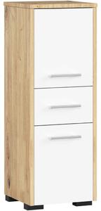 FIN Fürdőszobai Álló Szekrény Artisan Tölgy-Fehér 85cm