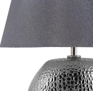 Fekete és ezüst kerámia asztali lámpa 42 cm ARGUN