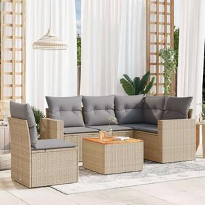 VidaXL Polyrattan Kerti Ülőgarnitúra - 6 részes, Bézs
