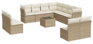 VidaXL Polyrattan Kerti Ülőgarnitúra - 12 részes - Bézs
