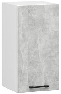 AKORD Oliwia Fali Konyhaszekrény Laminált Fehér-Beton Matt 40cm