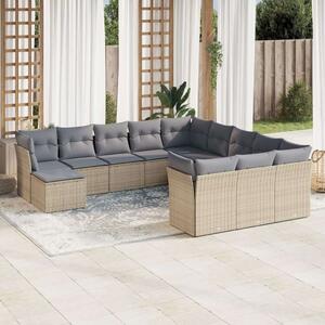 VidaXL Polyrattan Kerti Ülőgarnitúra - 12 részes - Bézs