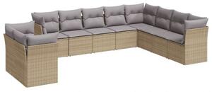 VidaXL Polyrattan Kerti Ülőgarnitúra - 10 részes - Bézs