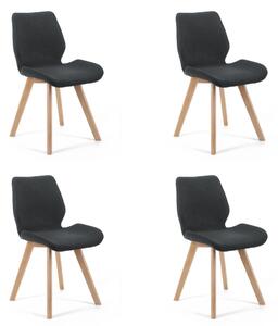 AKORD SJ.0159 Skandináv Szövet Étkezőszék Bükkfa Fekete