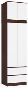 AKORD STAR Hálószobai Rátétszekrény Laminált Wenge-Fehér 60cm