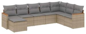 VidaXL Polyrattan Kerti Ülőgarnitúra - 8 részes - Bézs