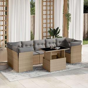 VidaXL Polyrattan Kerti Ülőgarnitúra - 8 részes - Bézs