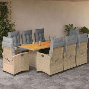VidaXL Polyrattan Kerti Étkezőgarnitúra - 8 Fő