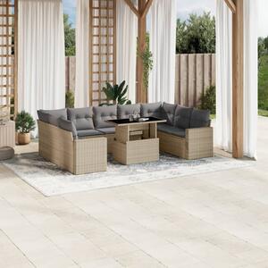VidaXL Polyrattan Kerti Ülőgarnitúra - 10 részes - Bézs