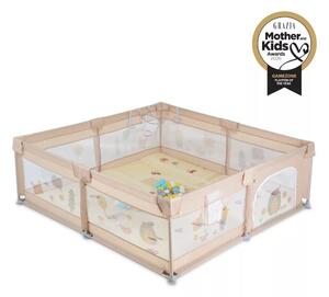 GAMEZONE járóka szőnyeggel, 60 labdával 150x200 VILÁGOS BÉZS