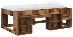 VidaXL Gyerekágy keret tárolóval Antik Fa 75 x 190 cm Szerelt Fa