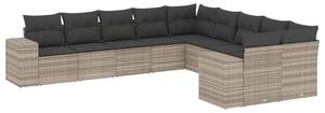 VidaXL Polyrattan Kerti Ülőgarnitúra - 10 részes