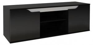 LIAM TV-asztal - fekete / fehér fényes