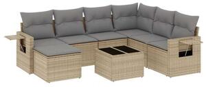 VidaXL Polyrattan Kerti Ülőgarnitúra - 8 részes - Bézs