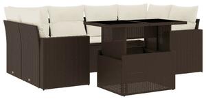VidaXL Polyrattan Kerti Ülőgarnitúra - 7 részes - Barna
