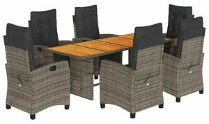 VidaXL Polyrattan Kerti Étkezőgarnitúra - 7 Fős