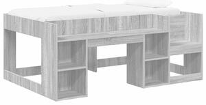 VidaXL Gyerekágy keret tárolóval Szürke Sonoma 80 x 160 cm Szerelt Fa