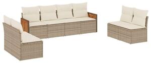 VidaXL Polyrattan Kerti Ülőgarnitúra - 8 részes - Bézs