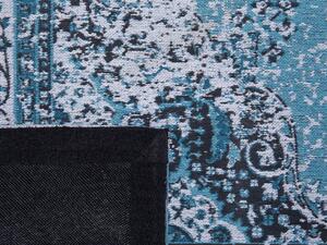 Kék Mintás Pamutszőnyeg 140 x 200 cm ALMUS