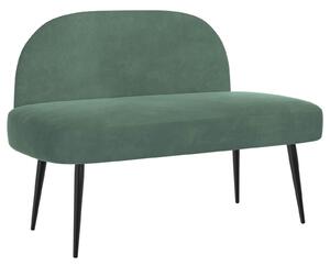 VidaXL Kárpitozott pad háttámlával tengerzöld 110 x 60 x 76 cm Bársony