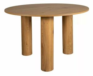Montana kerek étkezőasztal MDF tölgy furnér 120 cm