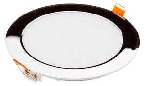 V-TAC süllyeszthető mennyezeti kerek króm LED panel 18W hideg fehér - SKU 6348