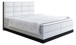 LILLIANA 1 kárpitozott ágy 140x200 - fehér / fekete