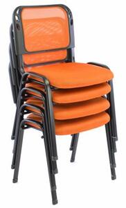Rakásolható kongresszus szék készlet 4db - narancssárga
