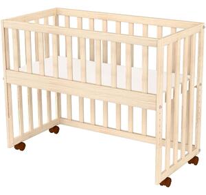 Hubners Eva 94x46 cm természetes fa alvóágyas kiságy