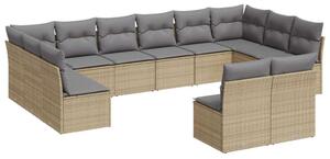VidaXL Polyrattan Kerti Ülőgarnitúra - 12 részes - Bézs