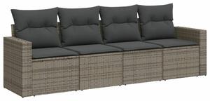VidaXL Polyrattan Kerti Ülőgarnitúra - 4 részes - Szürke
