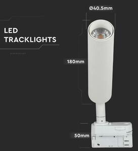 V-TAC LED sínes spotlámpa állítható 7W CRI>90 hideg fehér - SKU 352