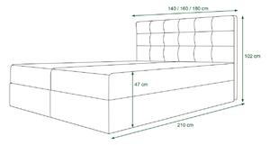 STIG 5 modern ágy tárolóhellyel 160x200 - antracit