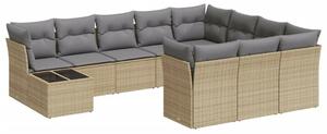 VidaXL Polyrattan Kerti Ülőgarnitúra - 11 részes - Bézs