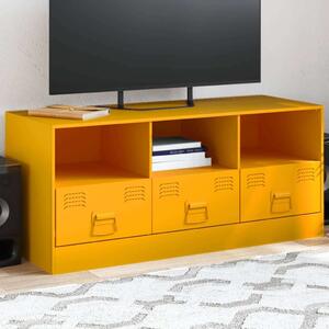 VidaXL TV-szekrény - Acél - Mustársárga - 99x39x44 cm