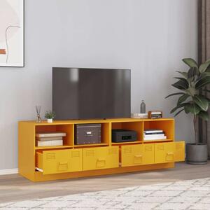 VidaXL Acél TV-szekrény Szett - 2 db - Mustársárga - 67x39x44 cm