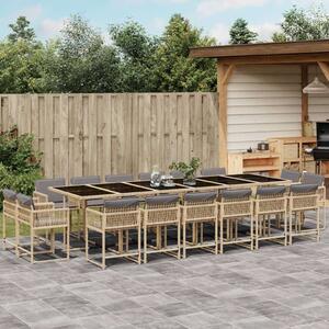 VidaXL Polyrattan Kerti Étkezőgarnitúra - 17 részes