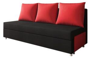 LISA kanapé, fekete/piros (alova 04/alova 46)