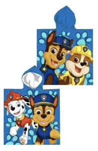 Gyerek poncsó PAW PATROL kék 55x110cm Setino